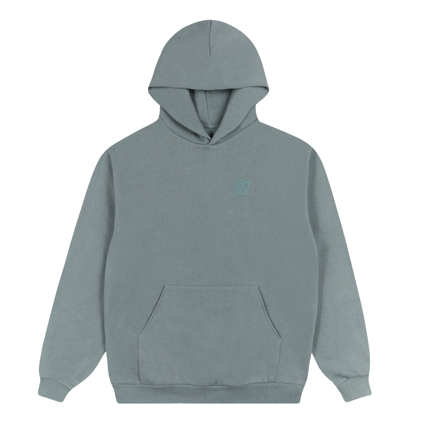 B LOGO PUFF PRINT HOODIE BLUE