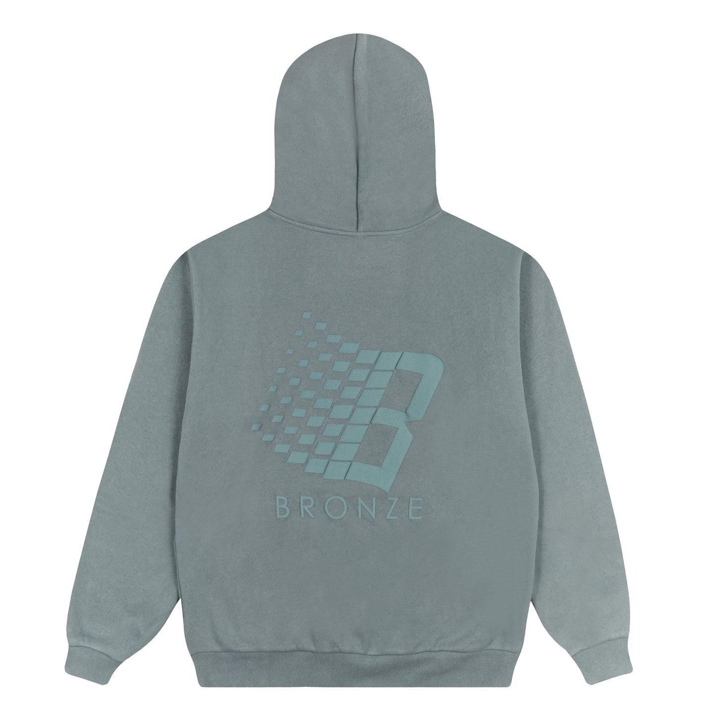 B LOGO PUFF PRINT HOODIE BLUE