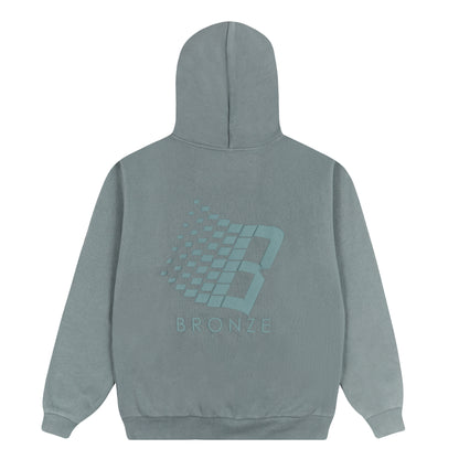 B LOGO PUFF PRINT HOODIE BLUE
