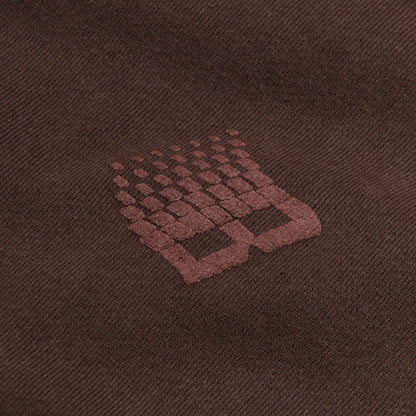 B LOGO PUFF PRINT HOOODIE BROWN
