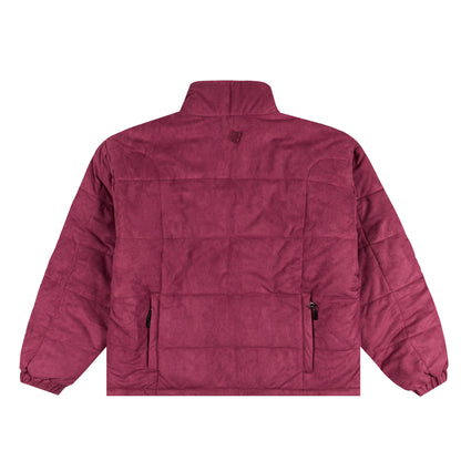 FAUX SUEDE PUFFER PLUM