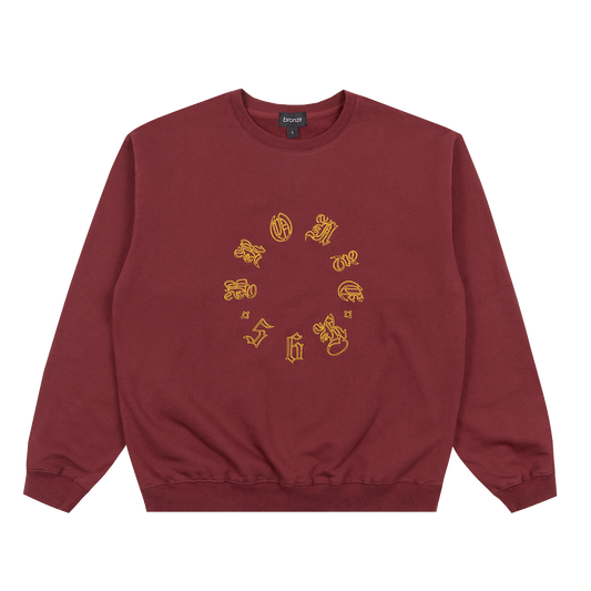 OLD E CIRCLE CREWNECK BURGUNDY