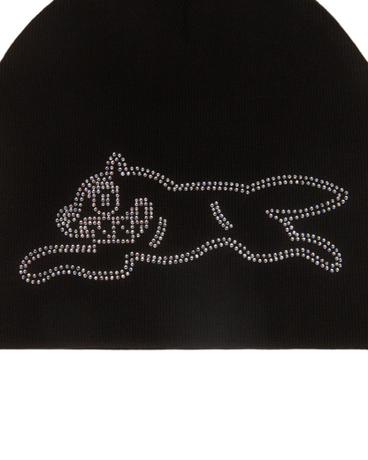 RHINESTONE BEANIE BLACK