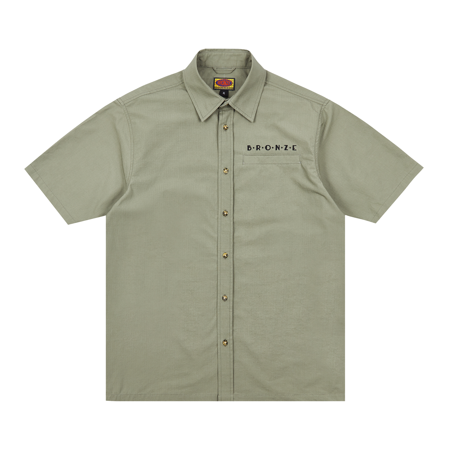 RIPSTOP BUTTON UP GREY – bronze56