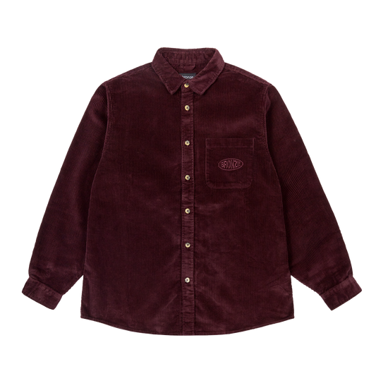 CORDUROY BUTTON UP JACKET EGGPLANT