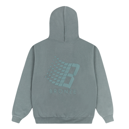 B LOGO PUFF PRINT HOODIE BLUE