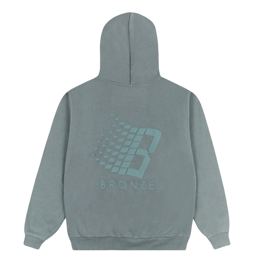 B LOGO PUFF PRINT HOODIE BLUE