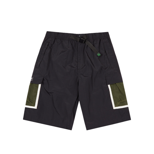 MESH CARGO SHORTS BLACK