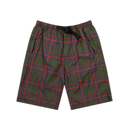 PLAID SHORT DARK GREEN