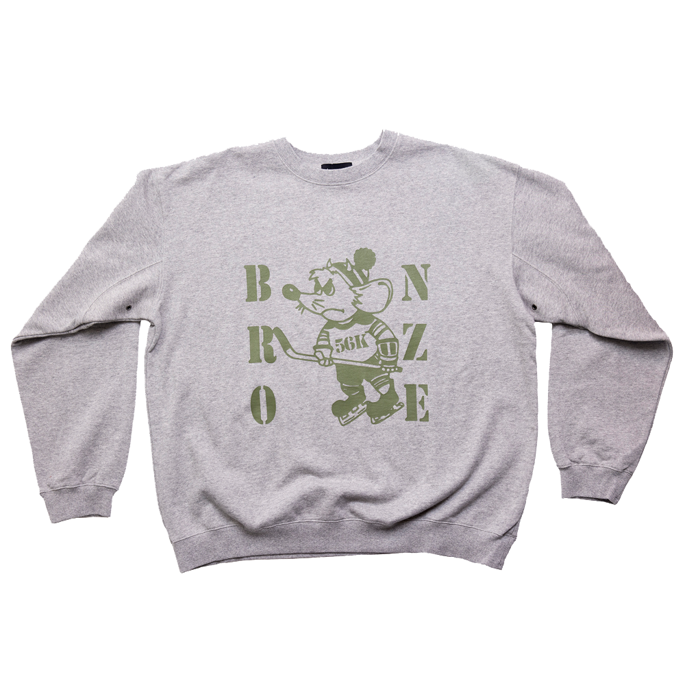 RAT CREWNECK GREY BRONZE56K Rat crewneck grey bronze56k