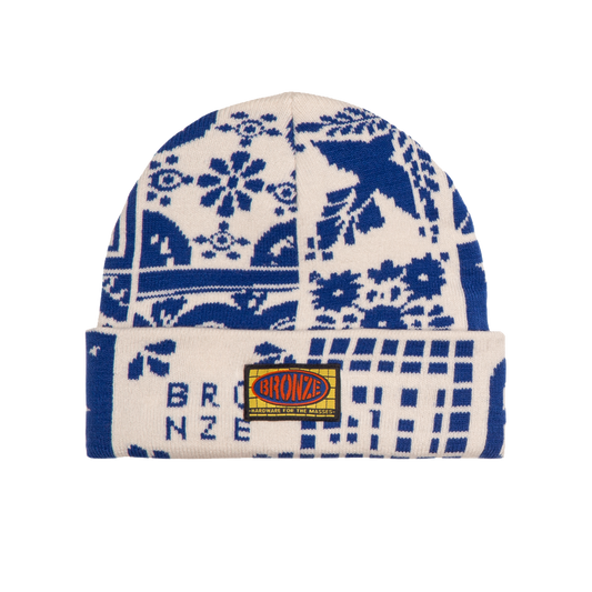 AZULEJO BEANIE WHITE/BLUE