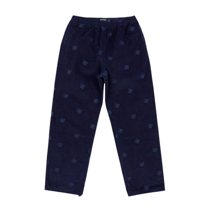 EMBROIDERED SYNCH CORDS NAVY