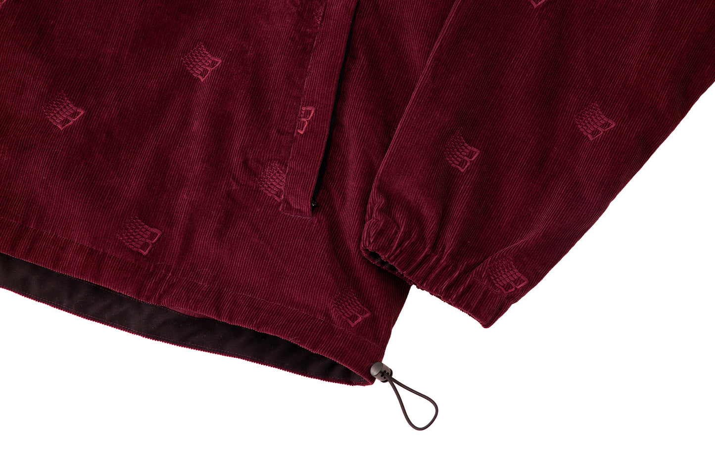 ALL OVER EMBROIDERED ANORAK MAROON