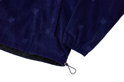 ALL OVER EMBROIDERED ANORAK NAVY