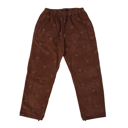 EMBROIDERED SYNCH CORDS BROWN