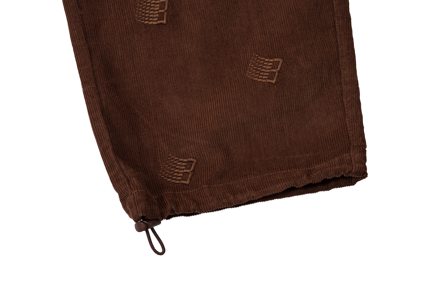 EMBROIDERED SYNCH CORDS BROWN