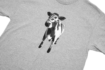 COW TEE HEATHER GREY